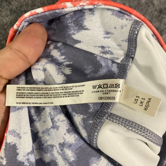 Free People Movement Leggings Small Gray Floral Wave Rider High Rise - Picture 15 of 15